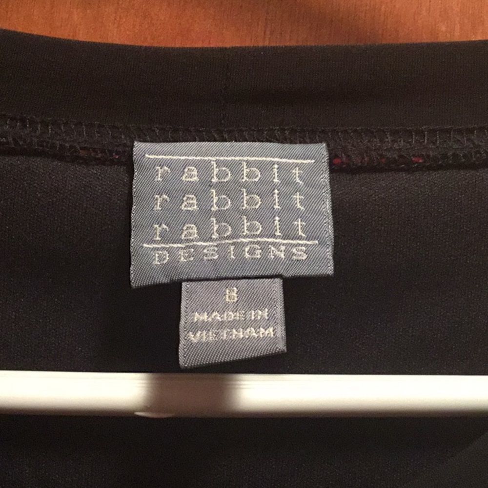 Velvet like red & black ladies dress in size 8 - Picture 7 of 8